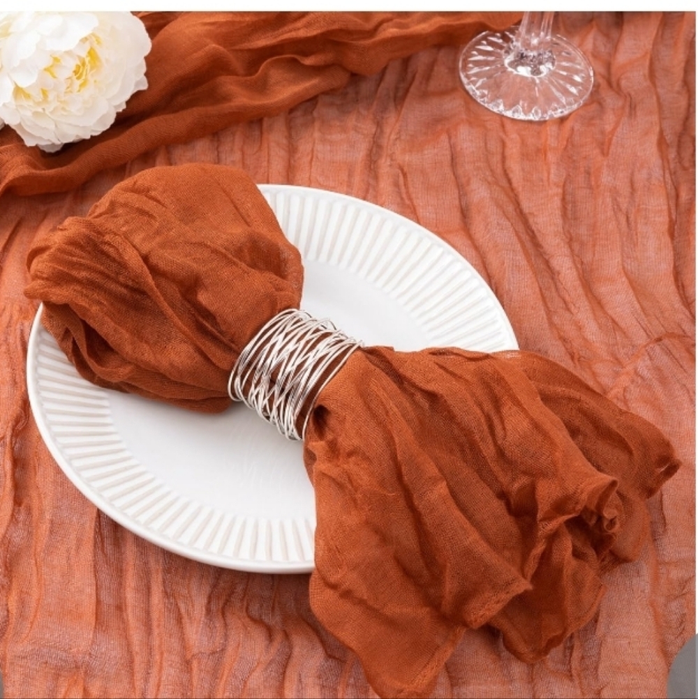 Terracotta Cheesecloth Napkins